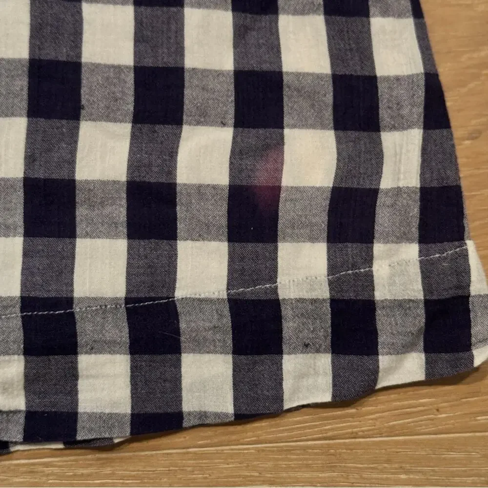 Mini Boden Blue & White shortsleeve Gingham country prairie Dress Size 5-6